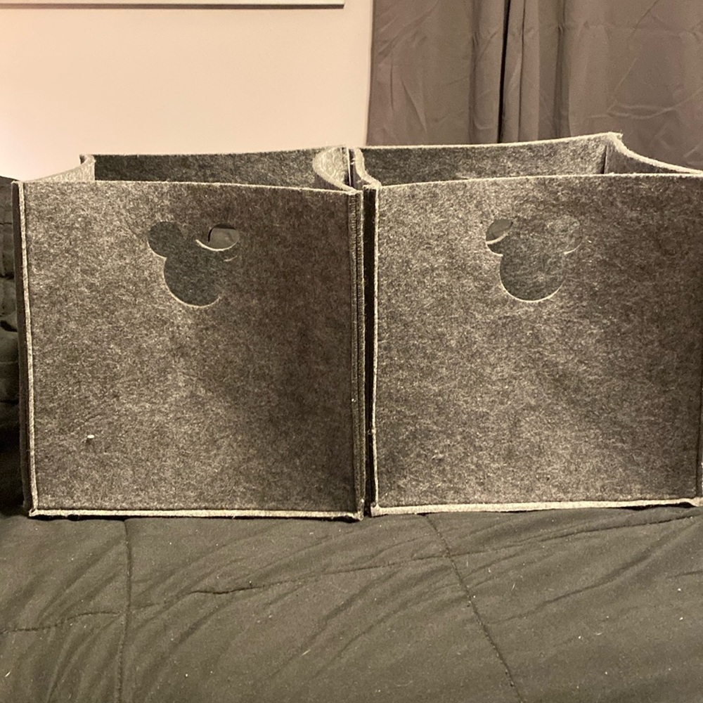 Disney Baby Mickey Mouse Die Cut Storage Organizer Set of Two